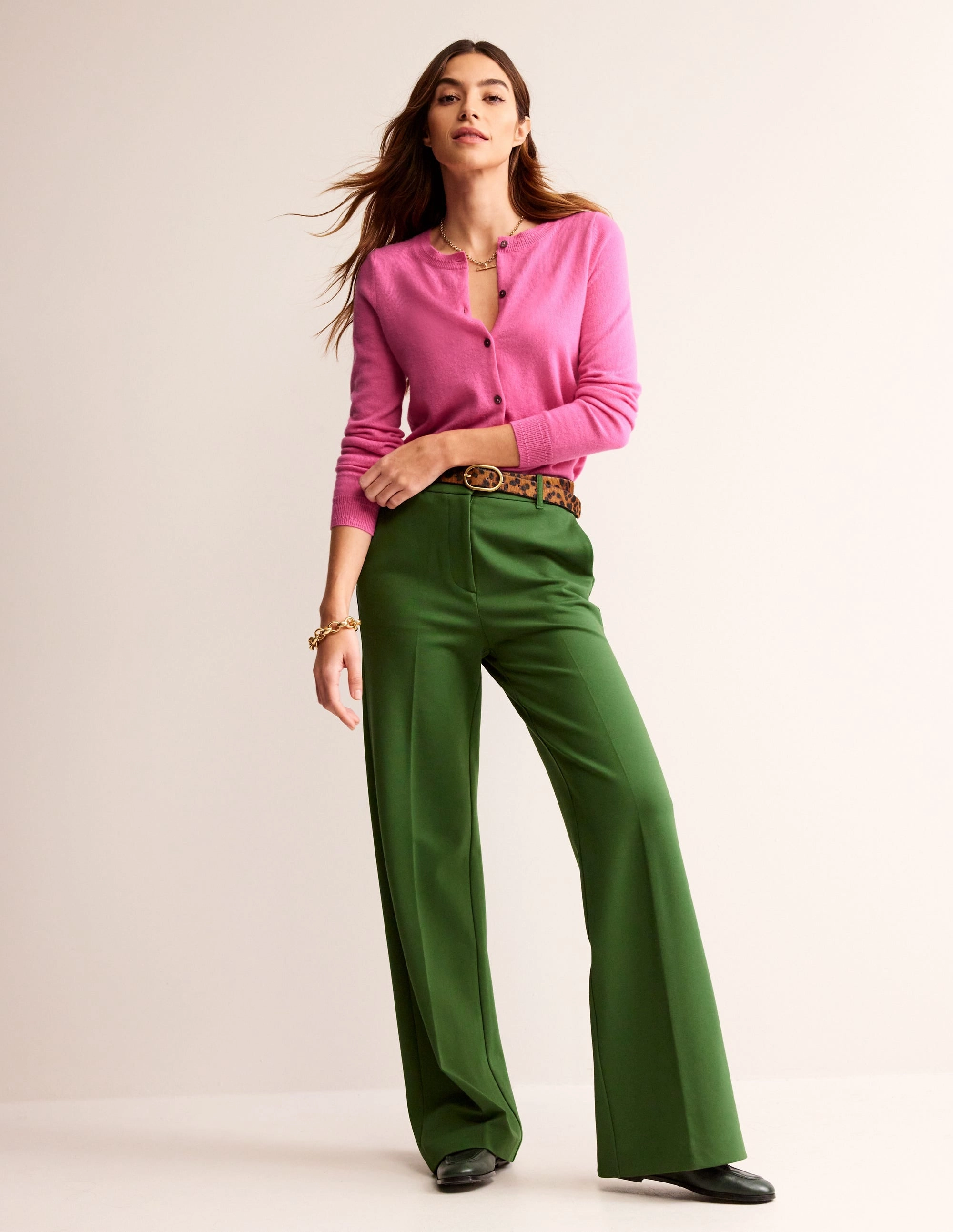 Eva Cashmere Crew Cardigan-Sangria Sunset Diagonal Pocket Placement Waffle Knit Texture