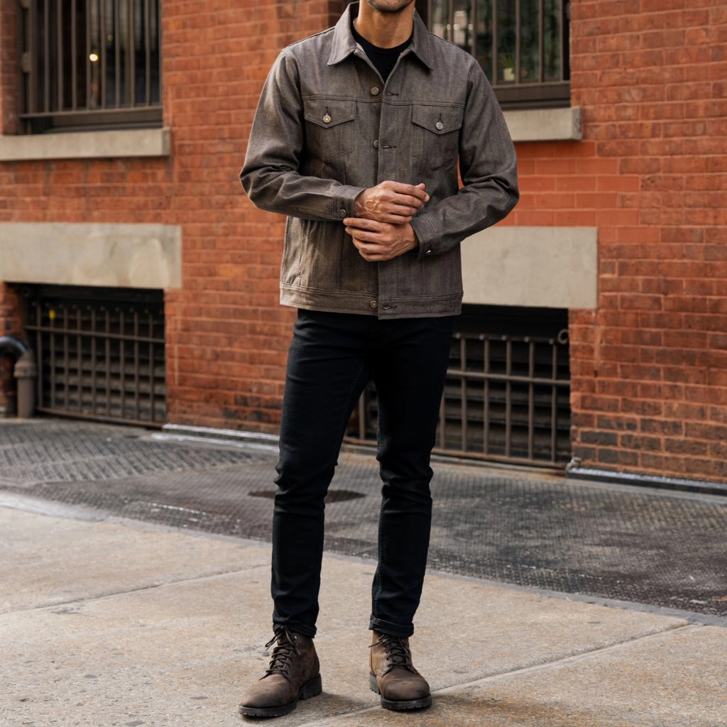 Selvedge Denim Trucker Jacket | Canyon Adjustable Cuffs SlitPockets