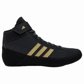 Good Arch Support adidas Havoc Kids Wrestling Shoes Charcoal & Gold Childrens Boxing