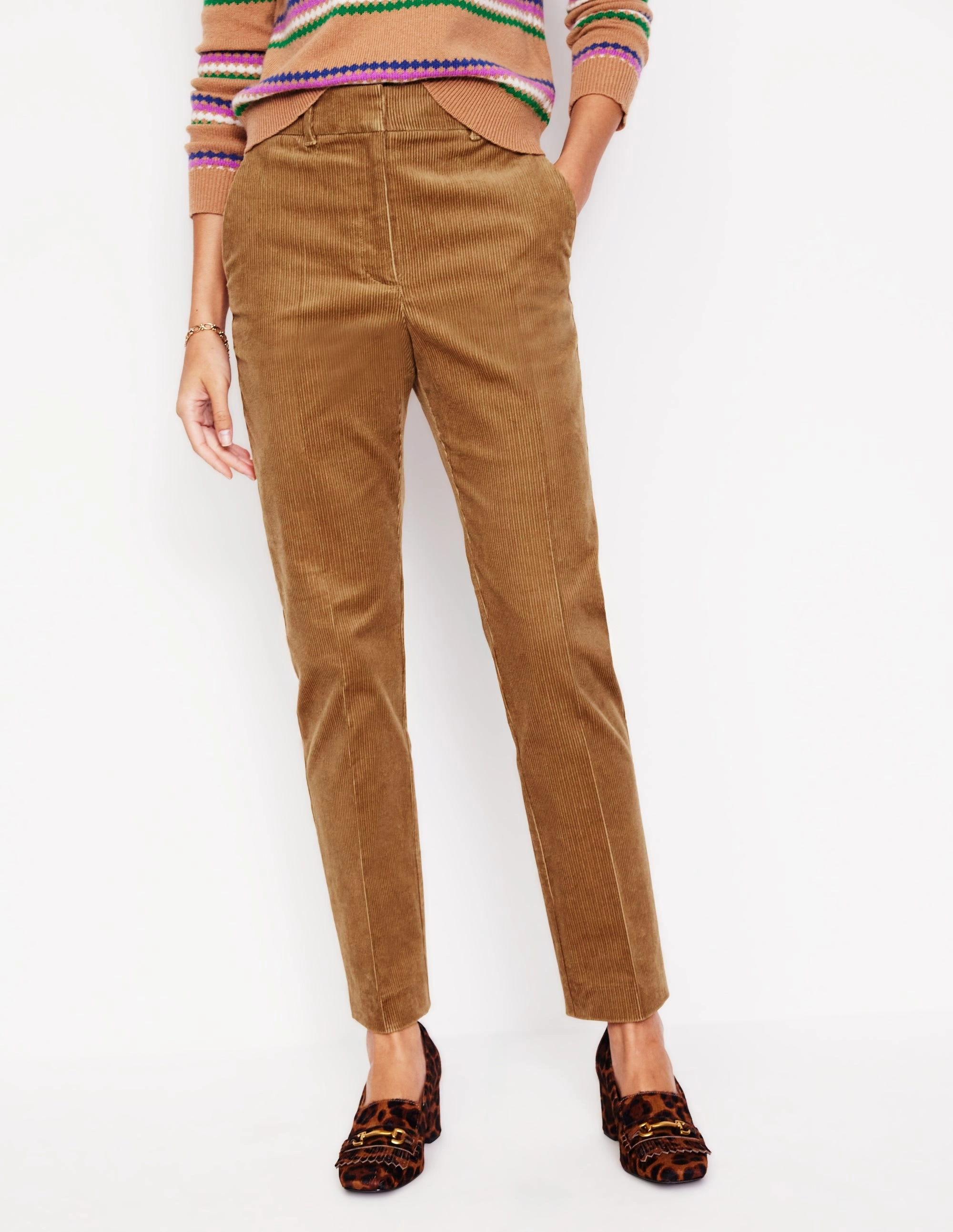 FlexFoamPadding Reversible design Kew Cord Trousers-Camel