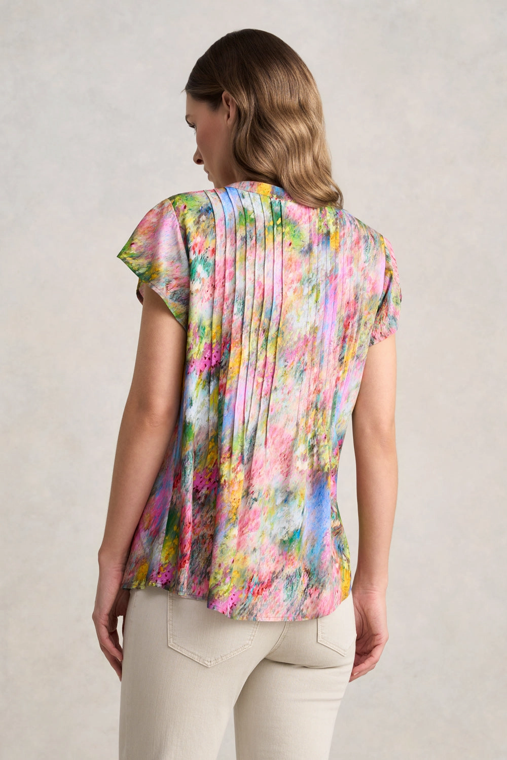 EcoFriendly Material Lightweight Print Blouse ?C Meadow Print