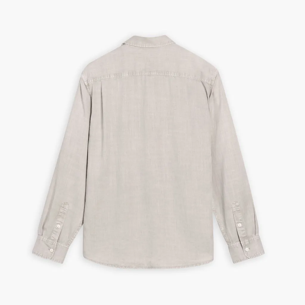 Minimalist Aesthetic Chambray Workshirt | Oyster