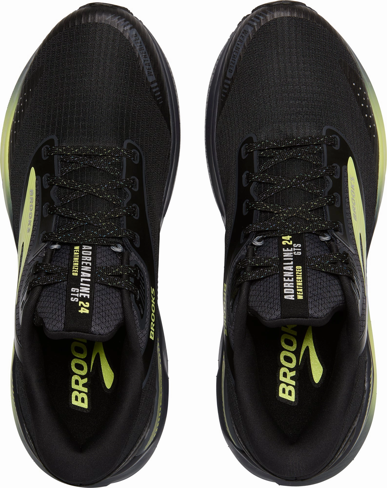 biomechanically - correct Brooks Adrenaline GTS 24 Weatherized Mens Running Shoes - Black