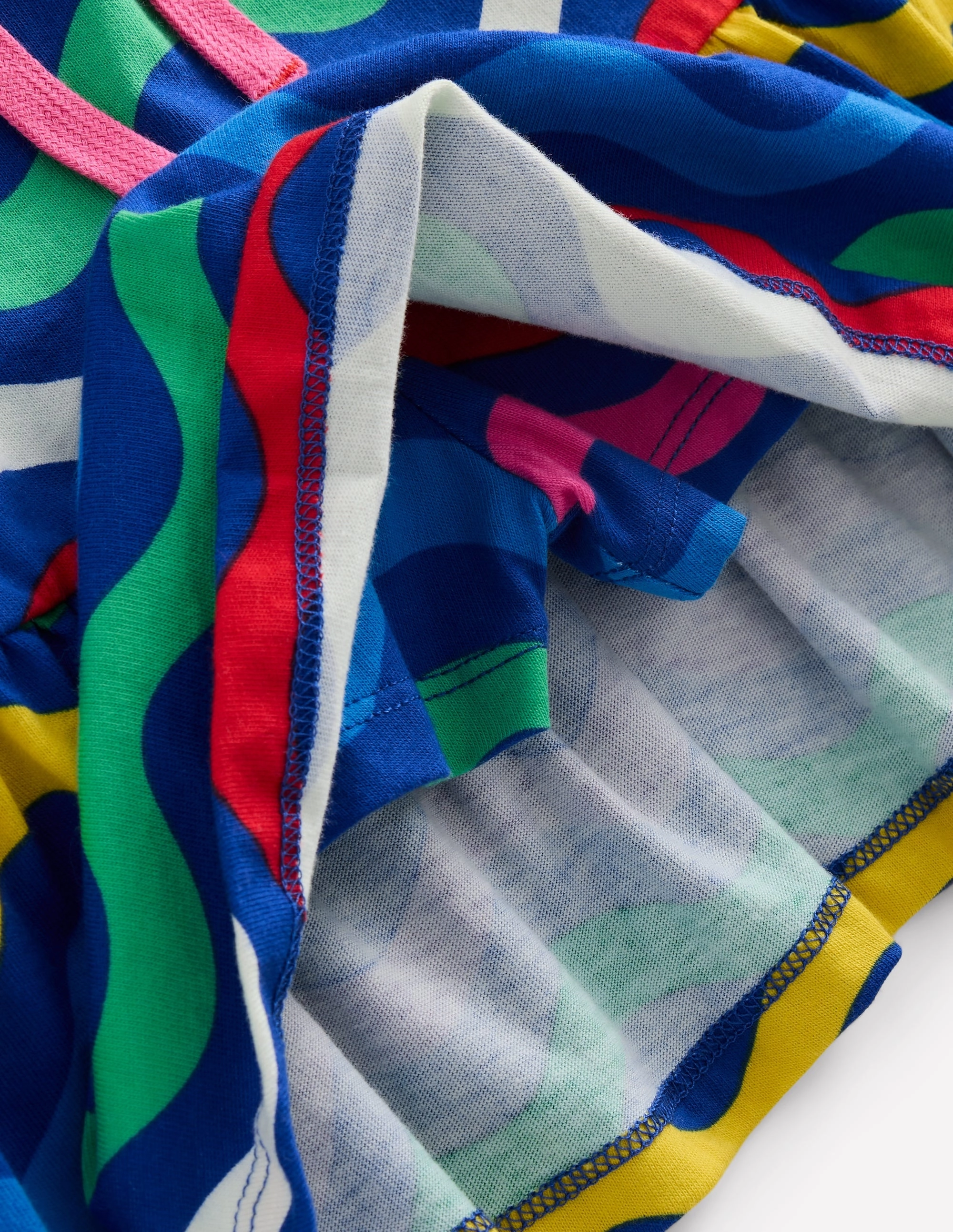 Classic Choice Street Attire Tiered Jersey Skort-Bright Blue Wave Stripe