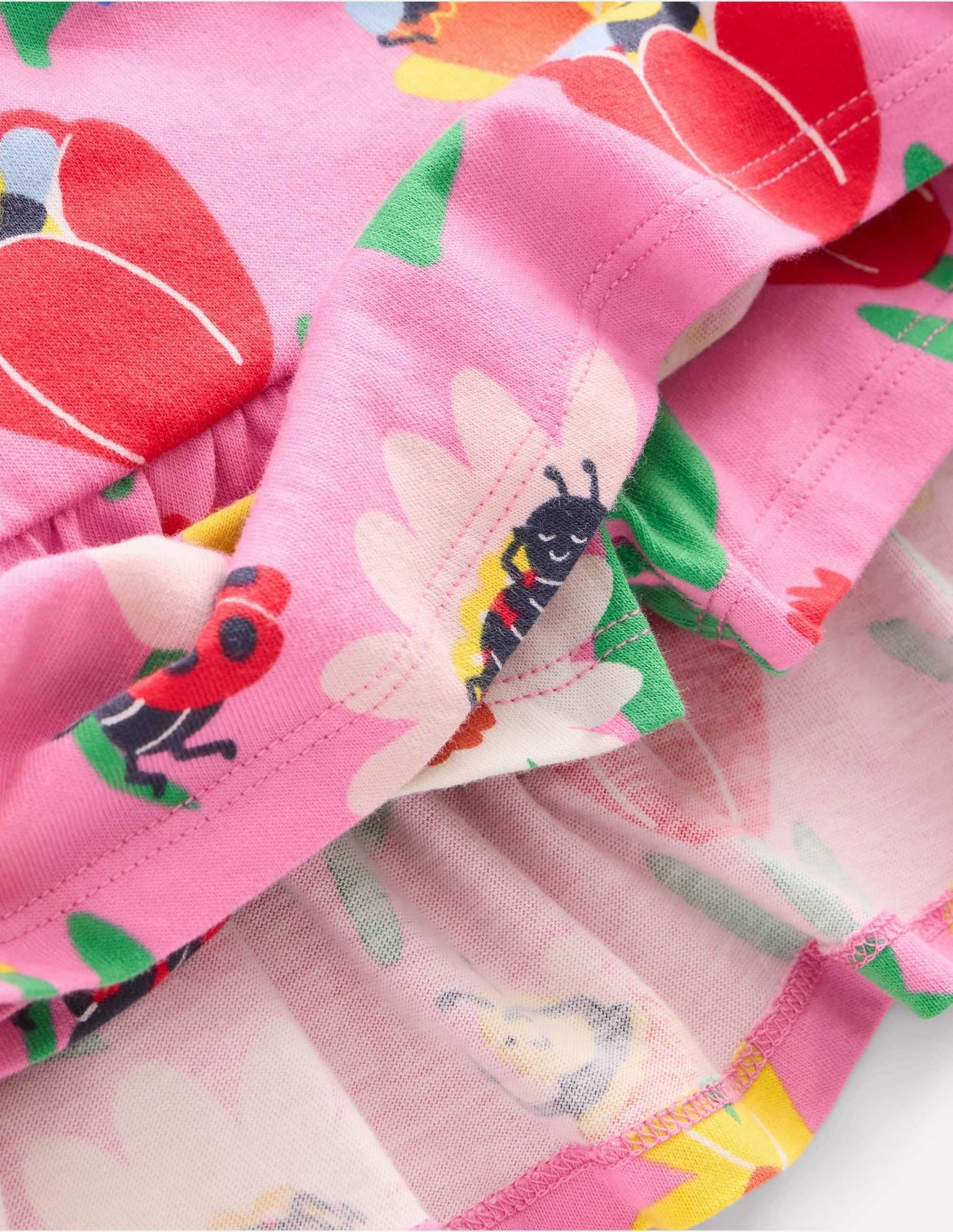 Shopping Trip Flexible Comfort Tiered Jersey Skort-Sugared Lilac Spring Garden