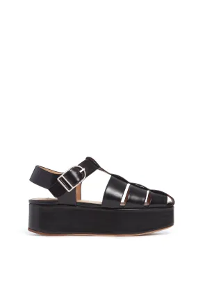 Fashion Sandals Urban Go Mila Platform Sandal in Black Leather