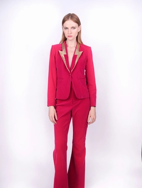 Layered Comfort Relaxed Wear Any Old Iron Pink Zane Velvet Suit