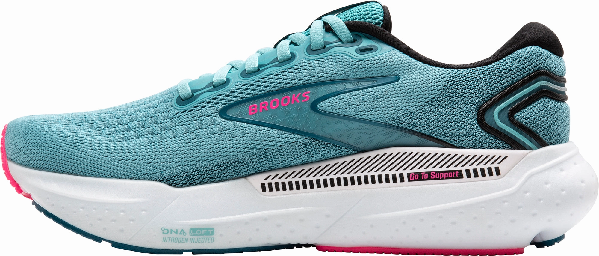 Torsion Response Midsole Hyper Compression Foam Brooks Glycerin GTS 21 Womens Running Shoes - Blue