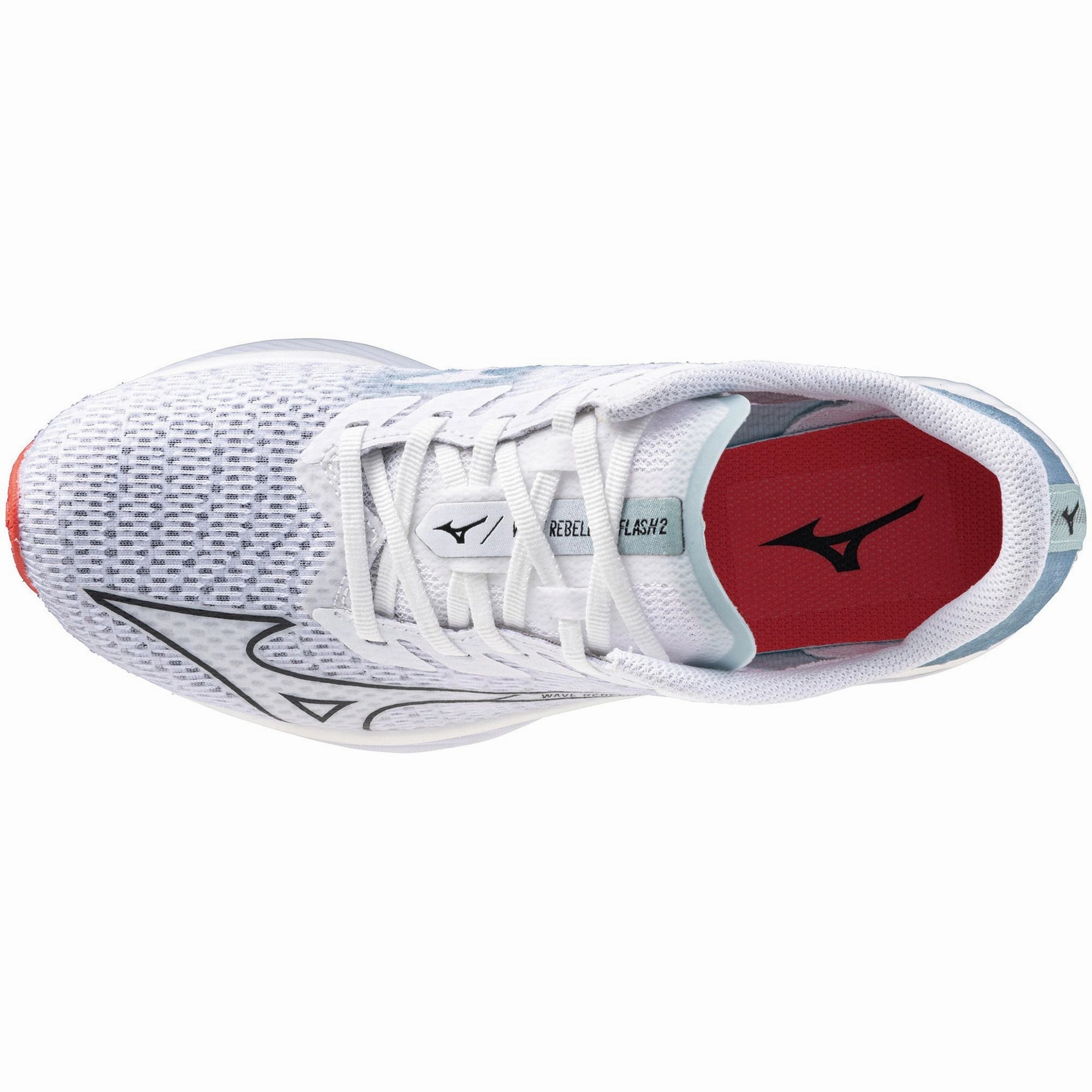 running in coastal areas Hyper Responsive Bounce Mizuno Wave Rebellion Flash 2 Womens Running Shoes - White