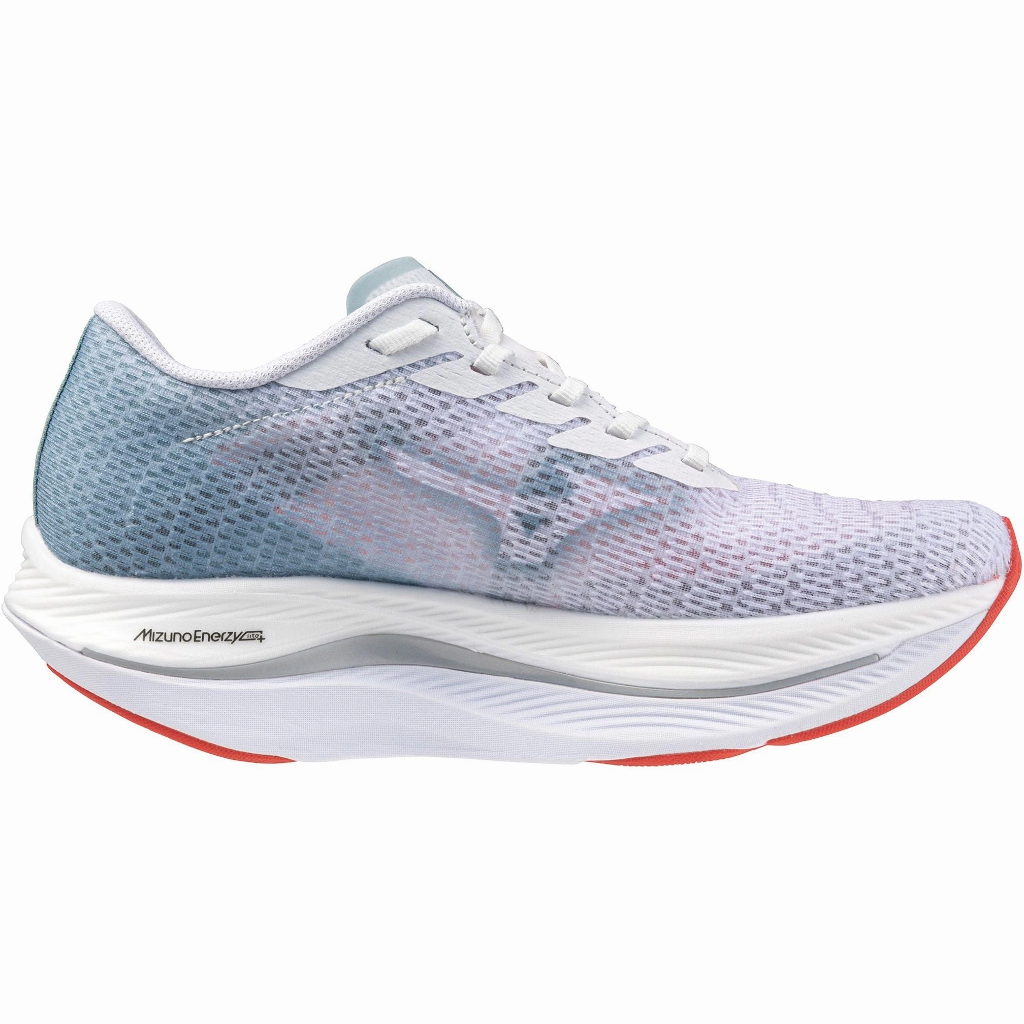 Dual Density Insert running in a ski resort area shoes Mizuno Wave Rebellion Flash 2 Womens Running Shoes - White