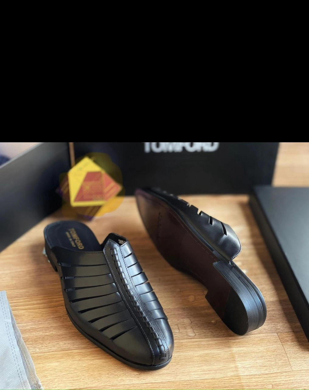 Smooth Outsole Tom Ford Black Leather Mules