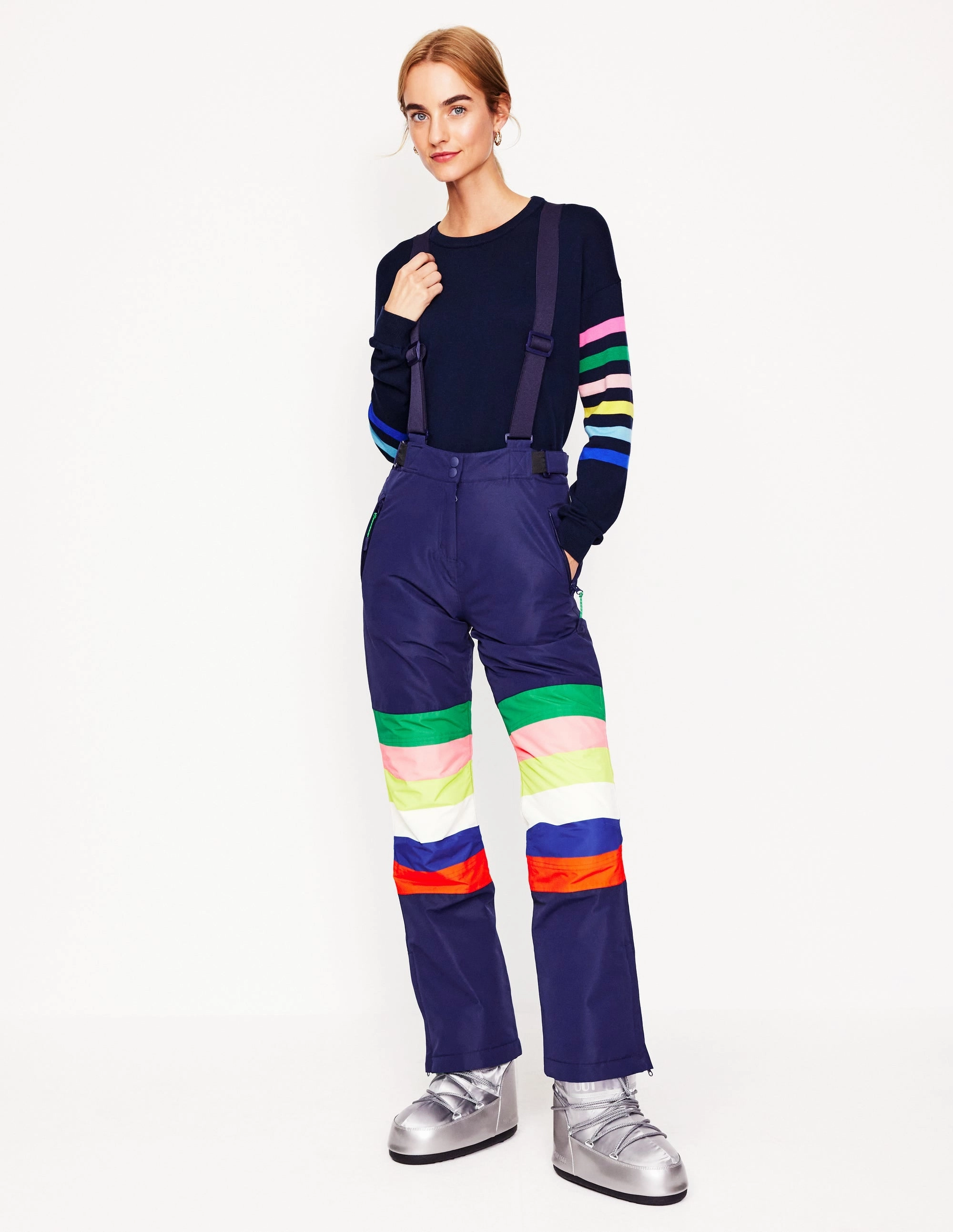 Ski Salopettes-Rainbow Clean Lines