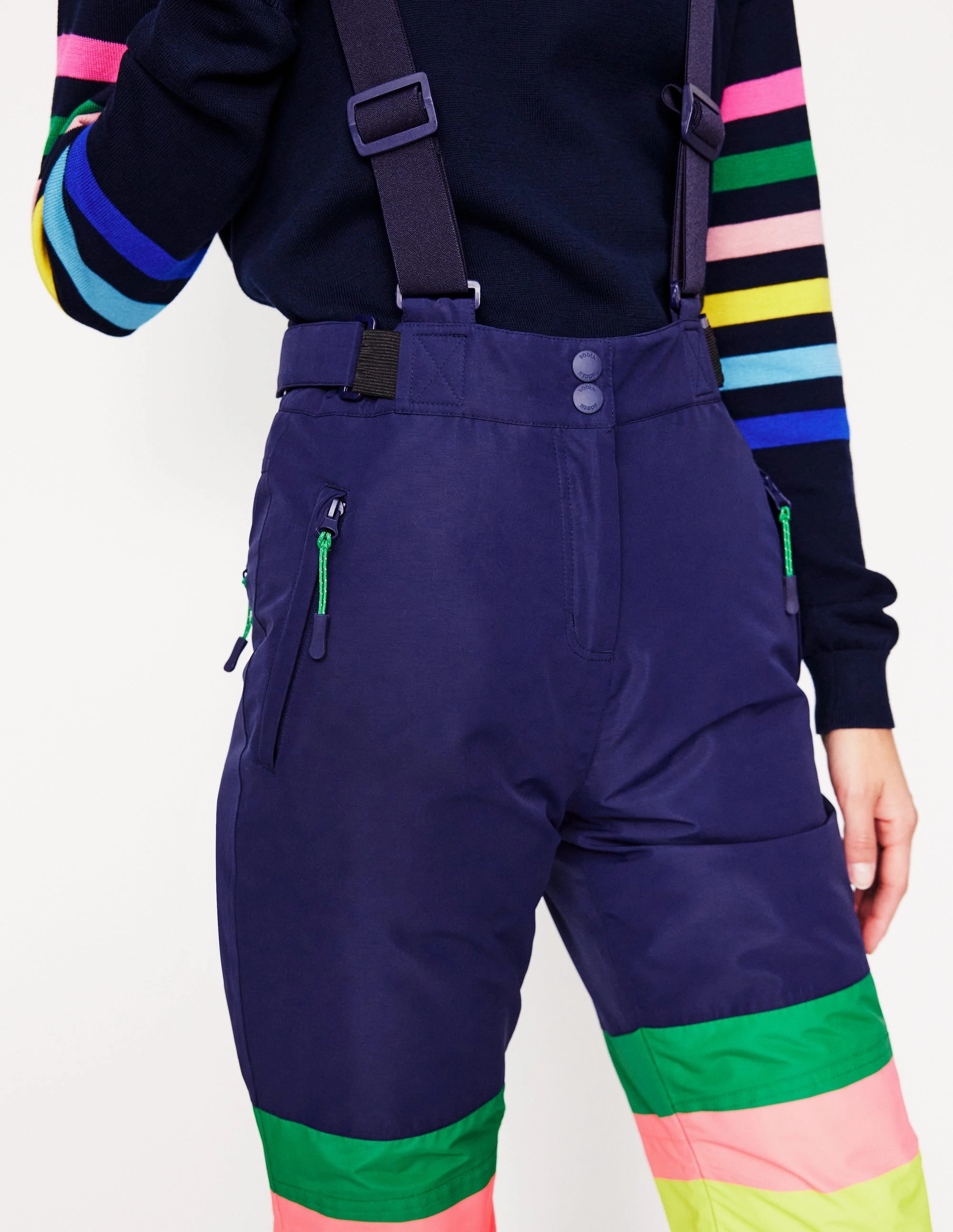 Ski Salopettes-Rainbow Comfortable Look Wear