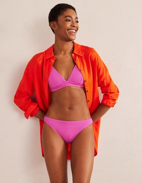 UPF Rated Fabric Tangle Free Straps Arezzo Texture Bikini Bottoms-Amazing Pink Texture