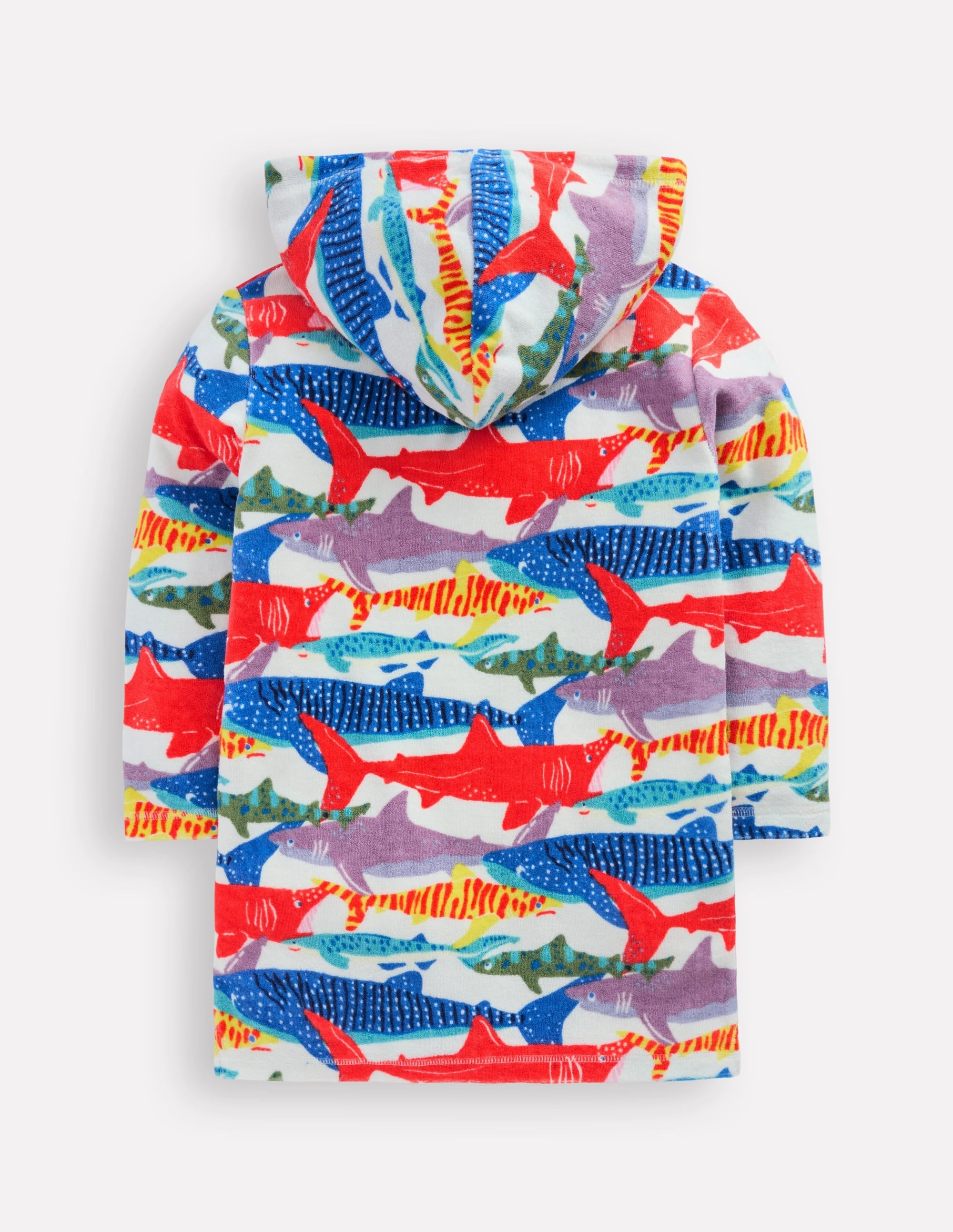 Abrasion Resistant Seams Towelling Zip-Up Throw-On-Ivory Riso Shark