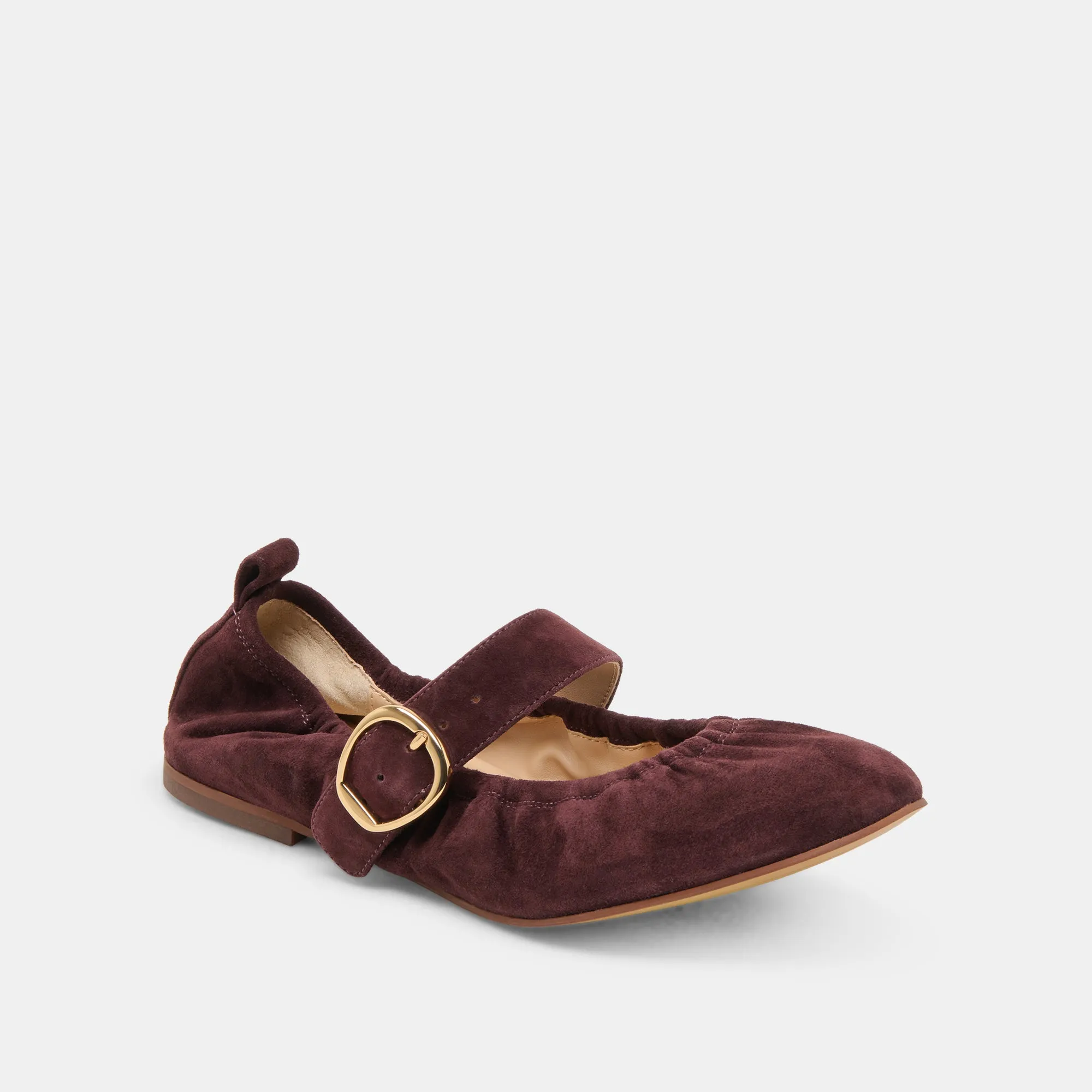 Practical Stylish Cushion CAELY BALLET FLATS MULBERRY SUEDE