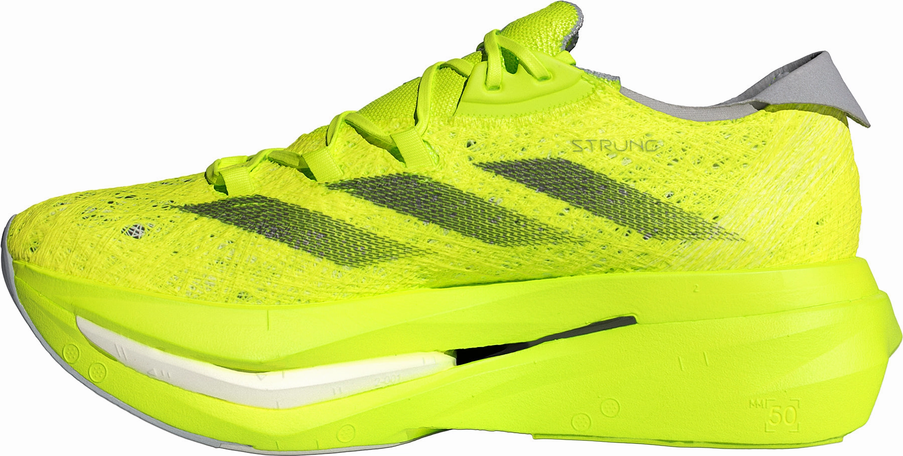 adidas Adizero Prime X 2.0 Strung Running Shoes - Yellow Thermoplastic Reinforcements
