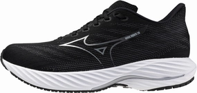 Mizuno Wave Rider 28 WIDE FIT (2E) Mens Running Shoes - Black unique - running charity - run running shoes