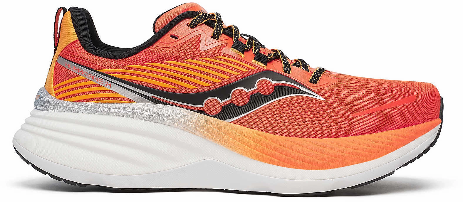 Saucony Hurricane 24 Mens Running Shoes - Orange Comfort toe