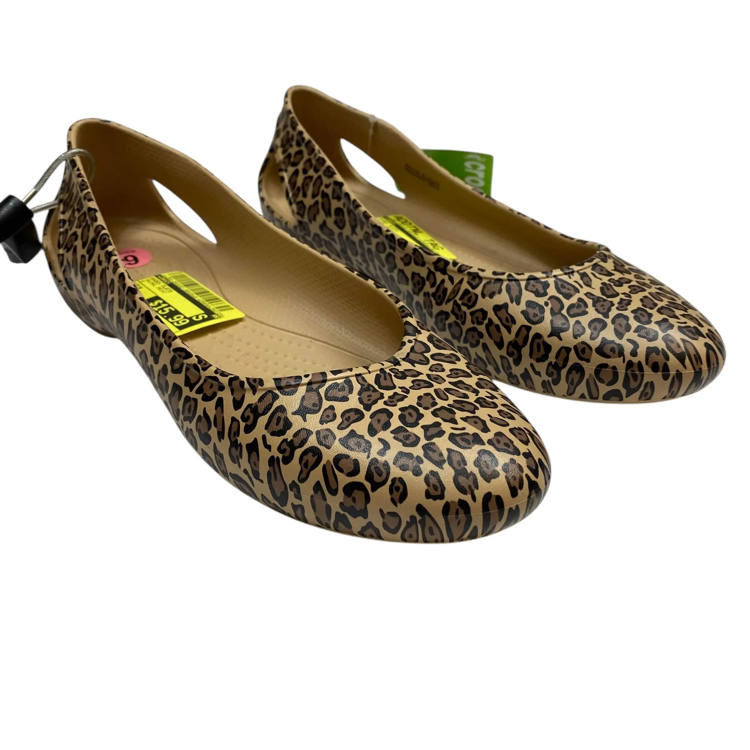 School Glow Hidden Spot Shoes Flats By Crocs In Animal Print, Size:9