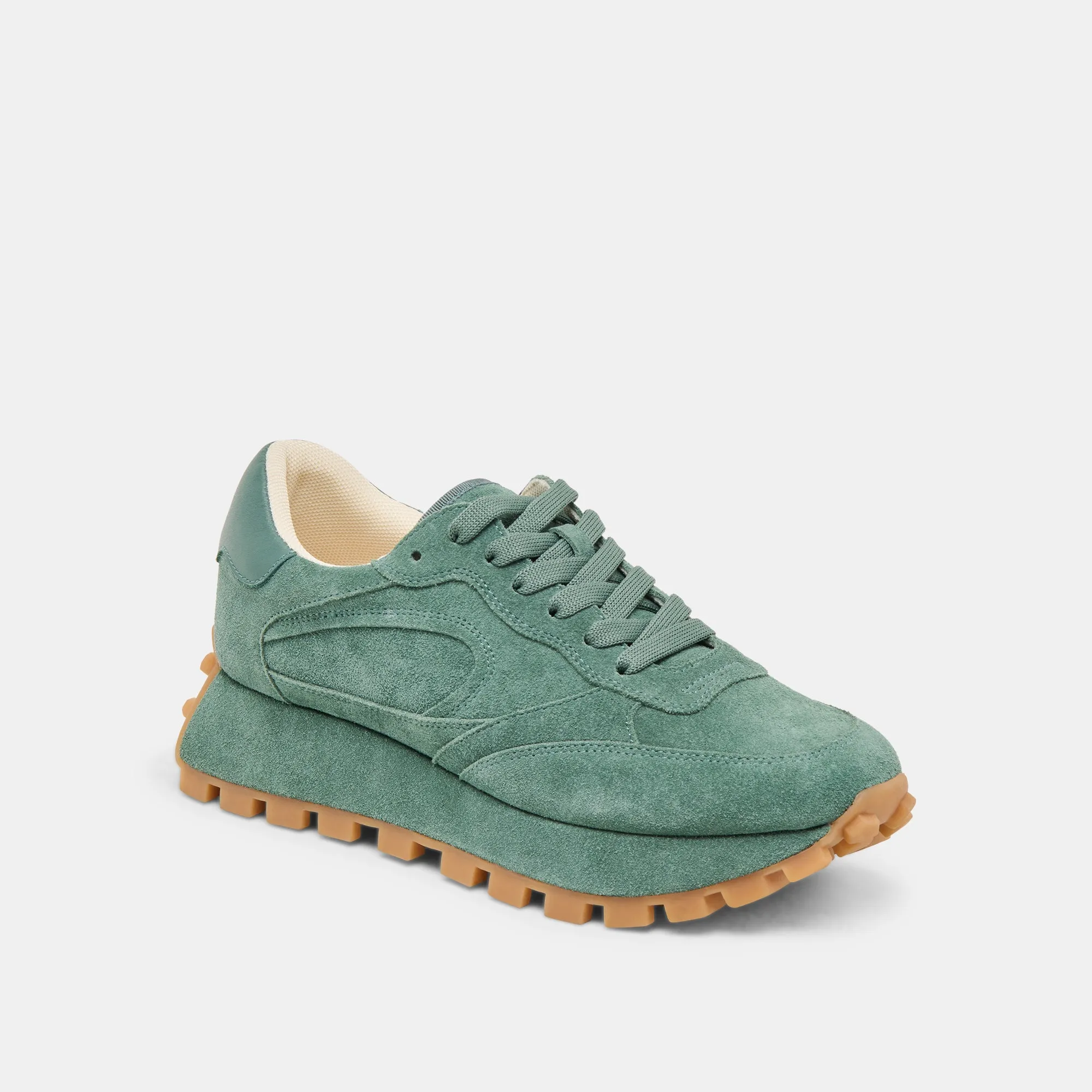 TRICIA SNEAKERS DK GREEN SUEDE Optimal lining Fit Everyday