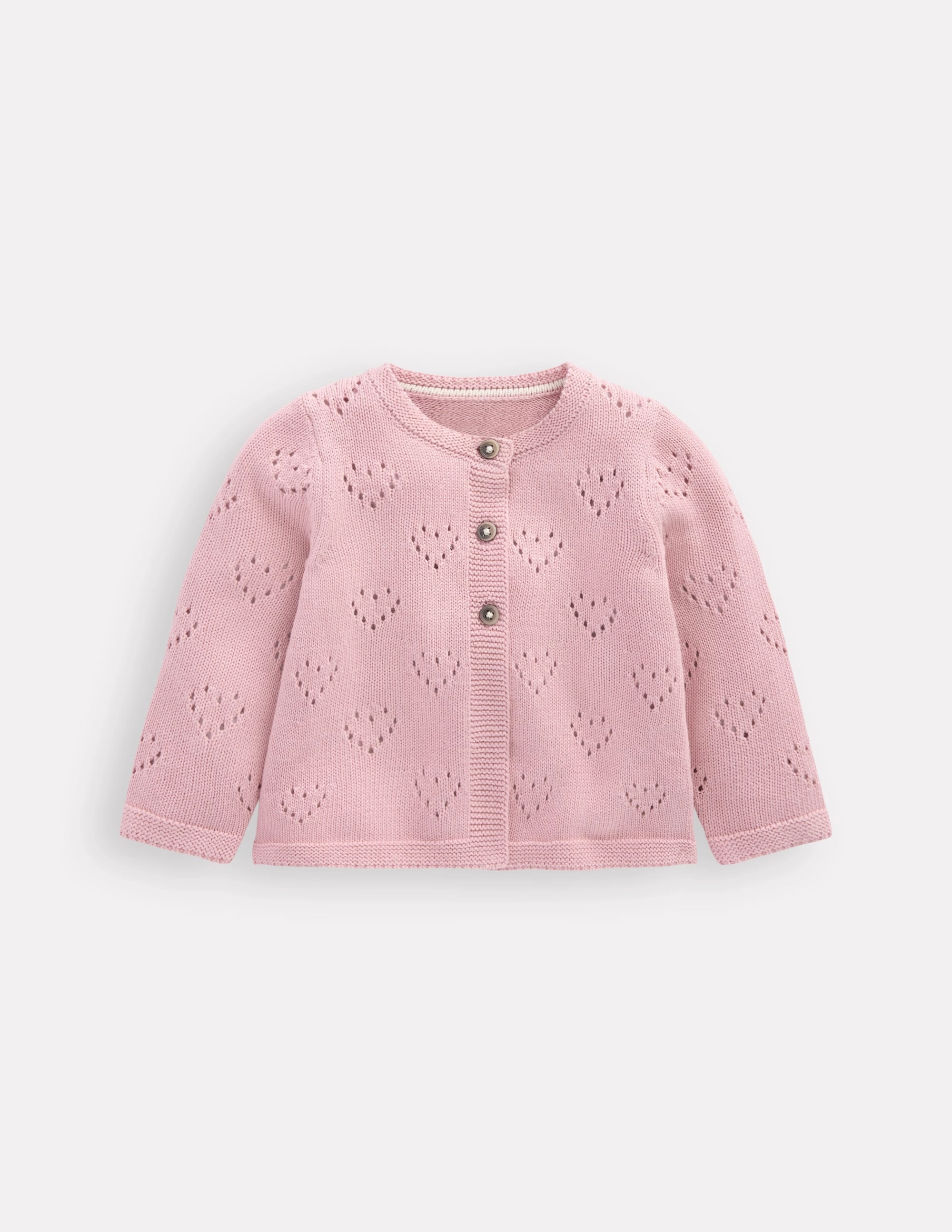 Stay Warm Fall Ready Pretty Pointelle Cardigan-Vintage Pink