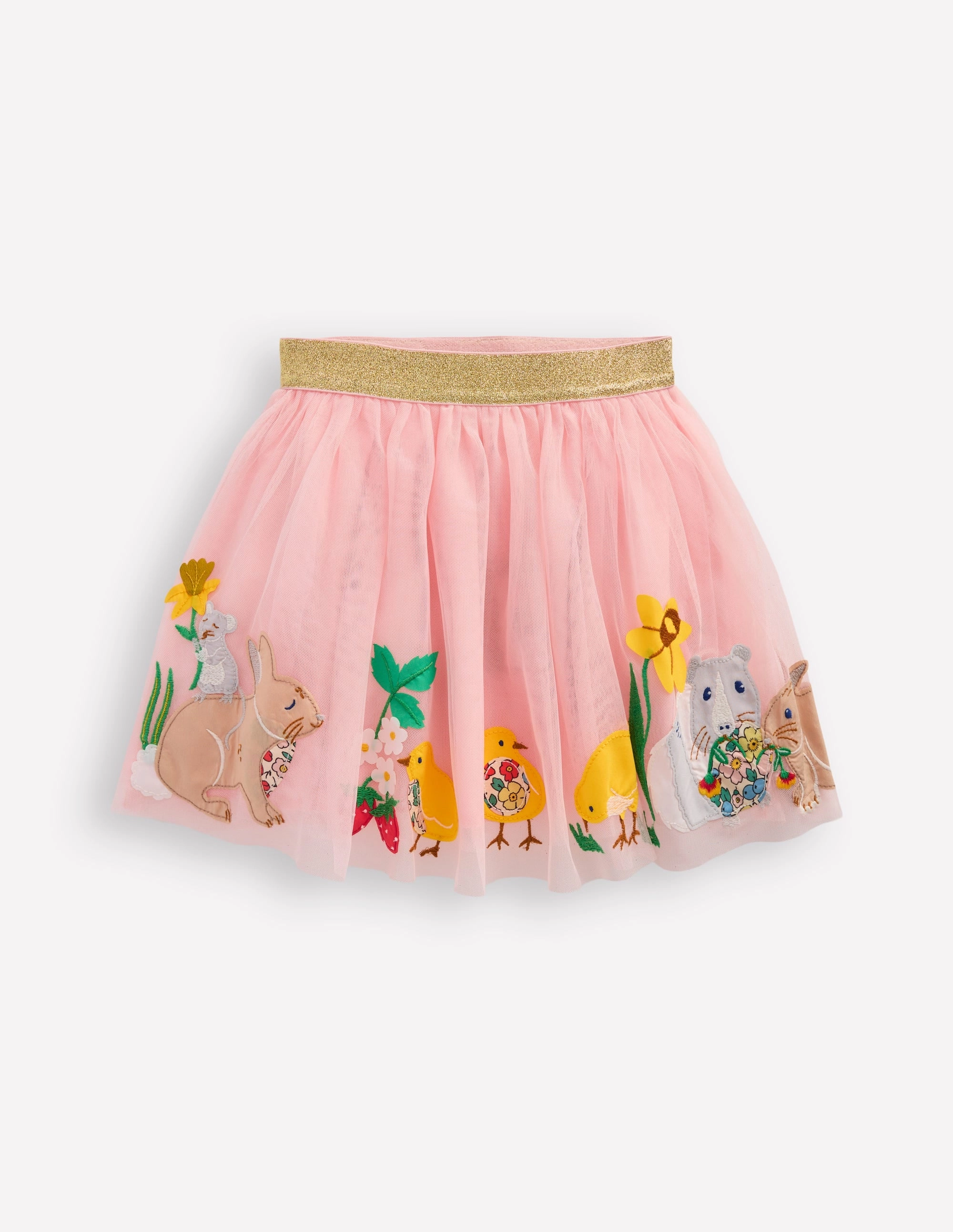 Tulle Applique Skirt-French Pink Bunnies Easy Combo
