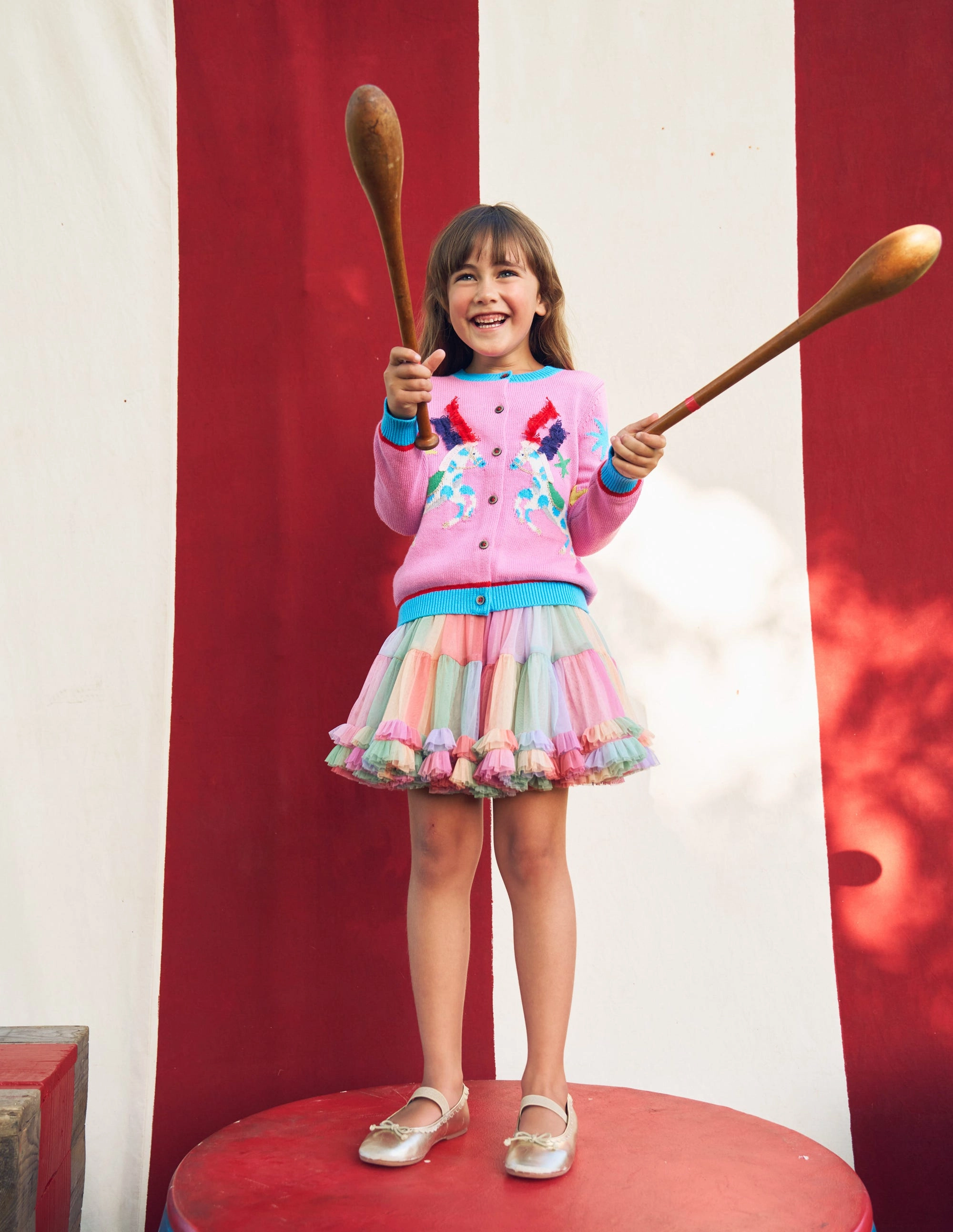 Tulle Ruffle Skirt-Multi Fresh Detail