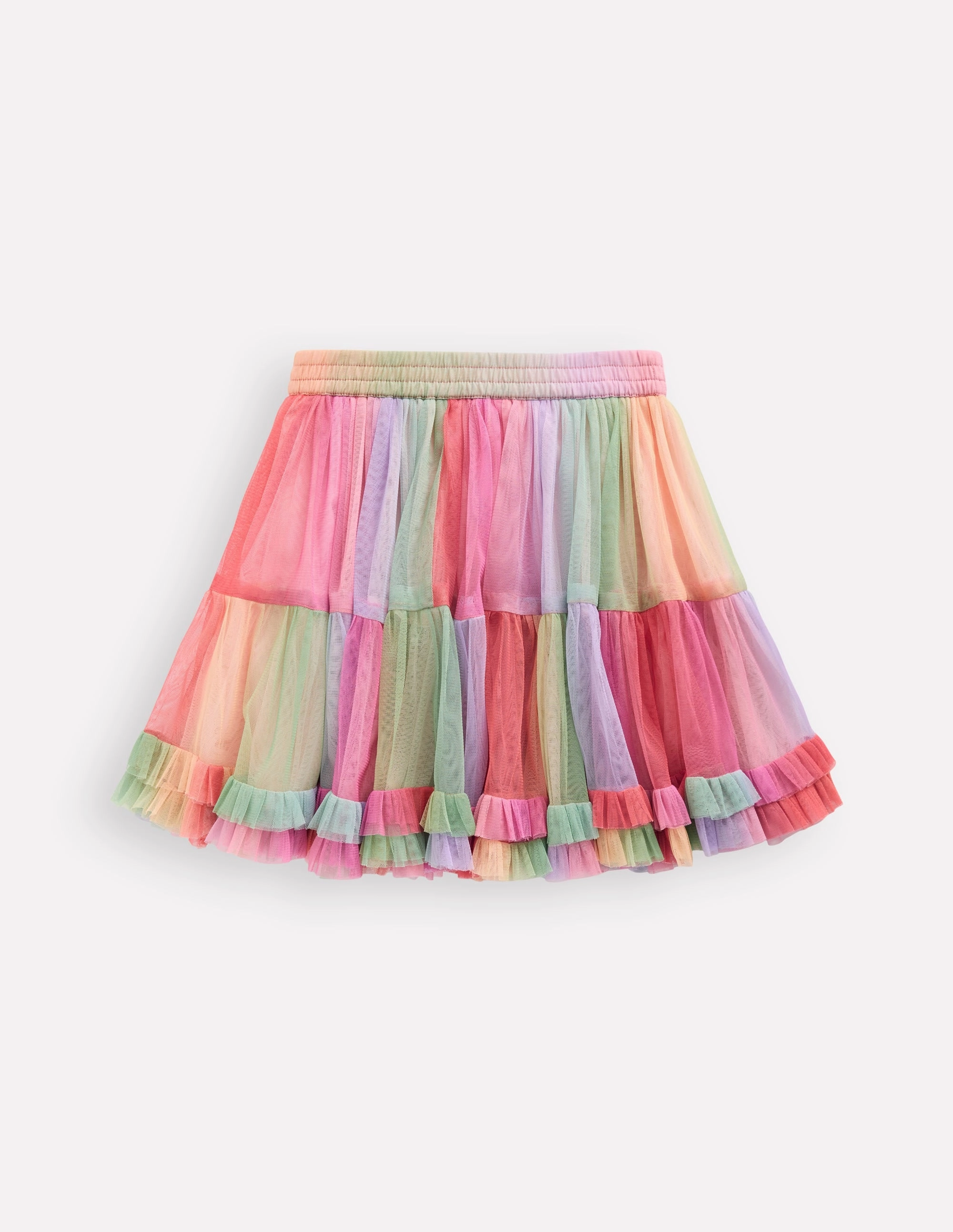 Tulle Ruffle Skirt-Multi Elegant Look