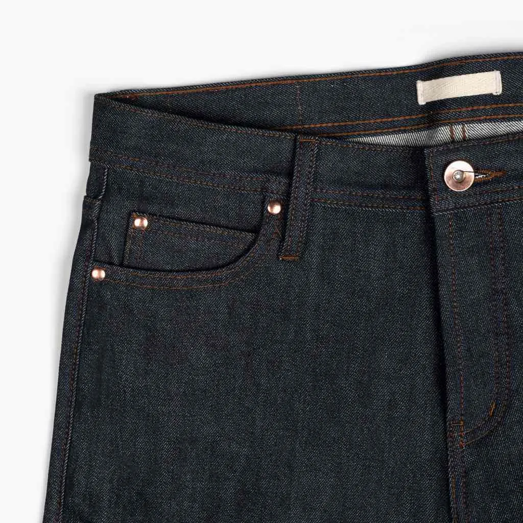 Stretchable Fabric Ventilated Back Panel UB Selvedge Slim Tapered Jeans | Indigo (Slim Tapered)