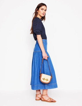 Maisy Rikrak Trim Top-Navy Flatlock stitching