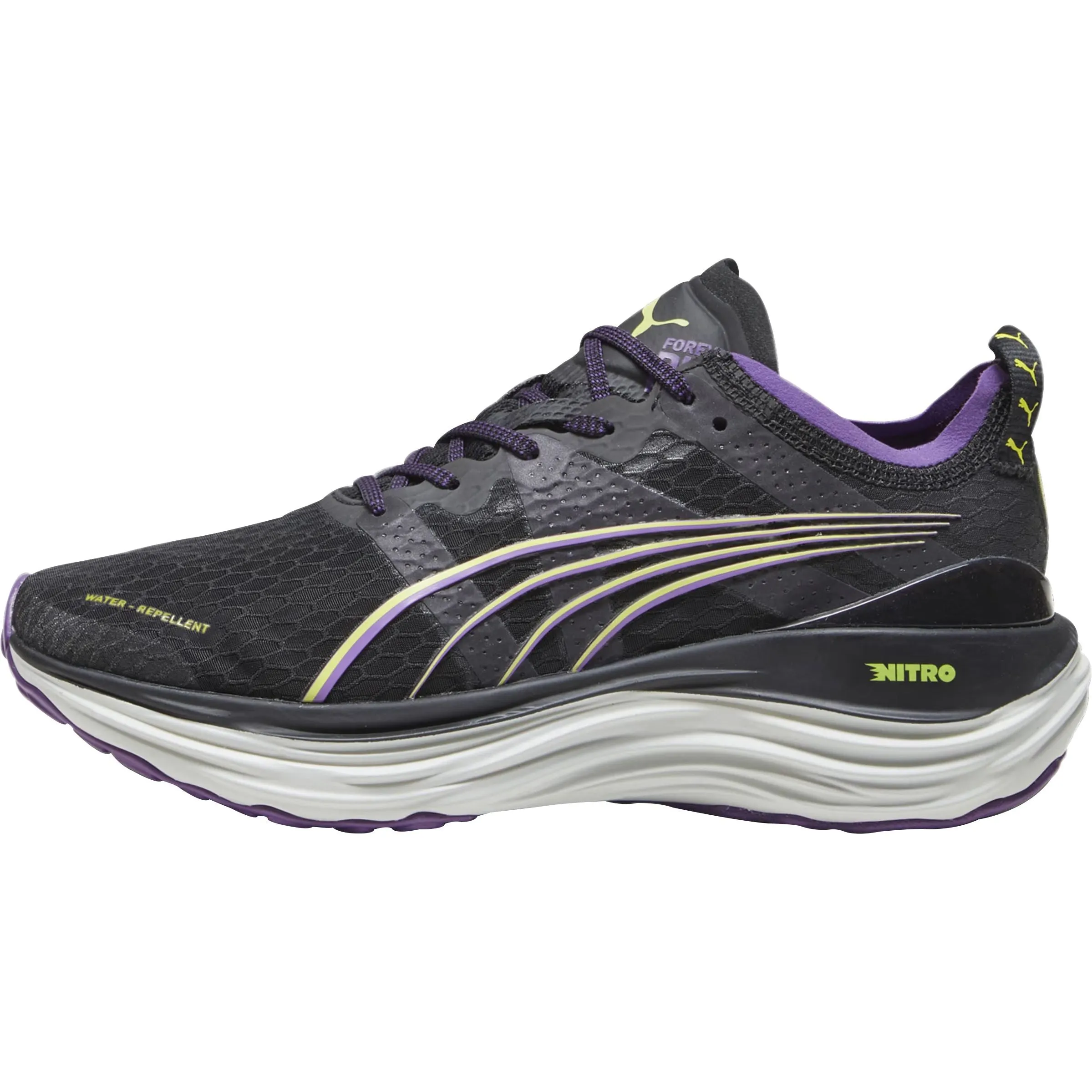 reflective - material running shoes weekend - friendly Puma ForeverRun Nitro WTR Womens Running Shoes - Black