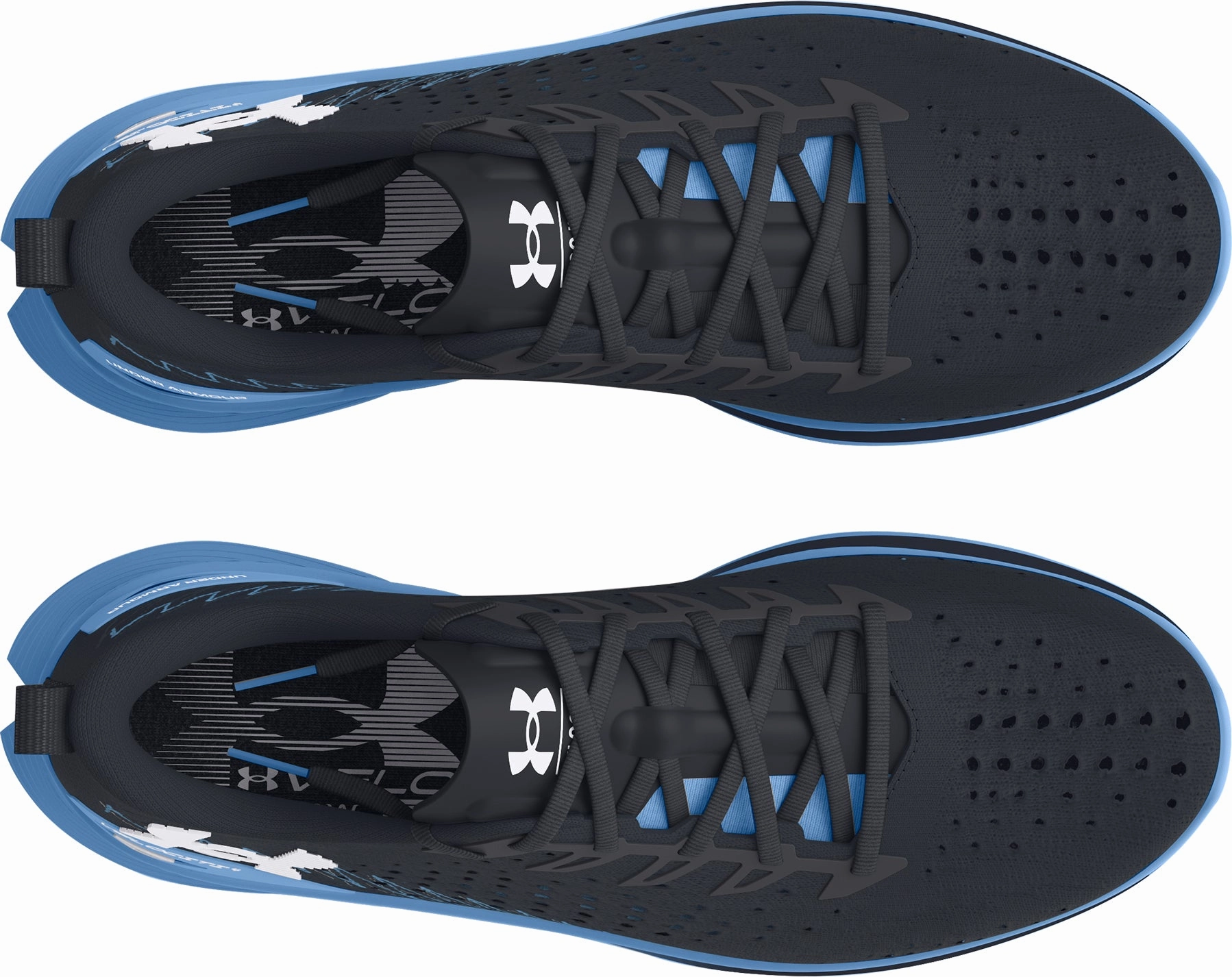 Under Armour Velociti 4 Mens Running Shoes - Black Torsional Rigidity Frame Non Restrictive Footbed