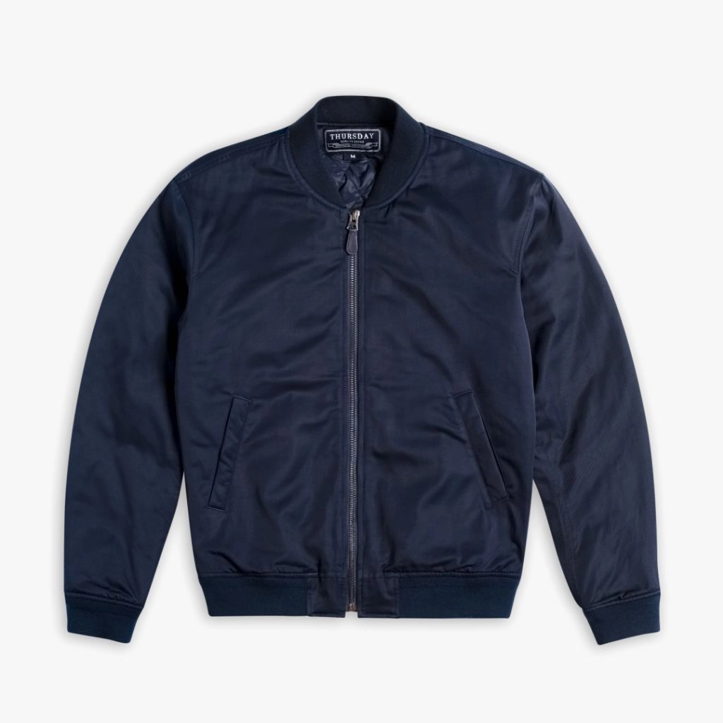 Fashionable Shield Union Bomber Jacket | Navy