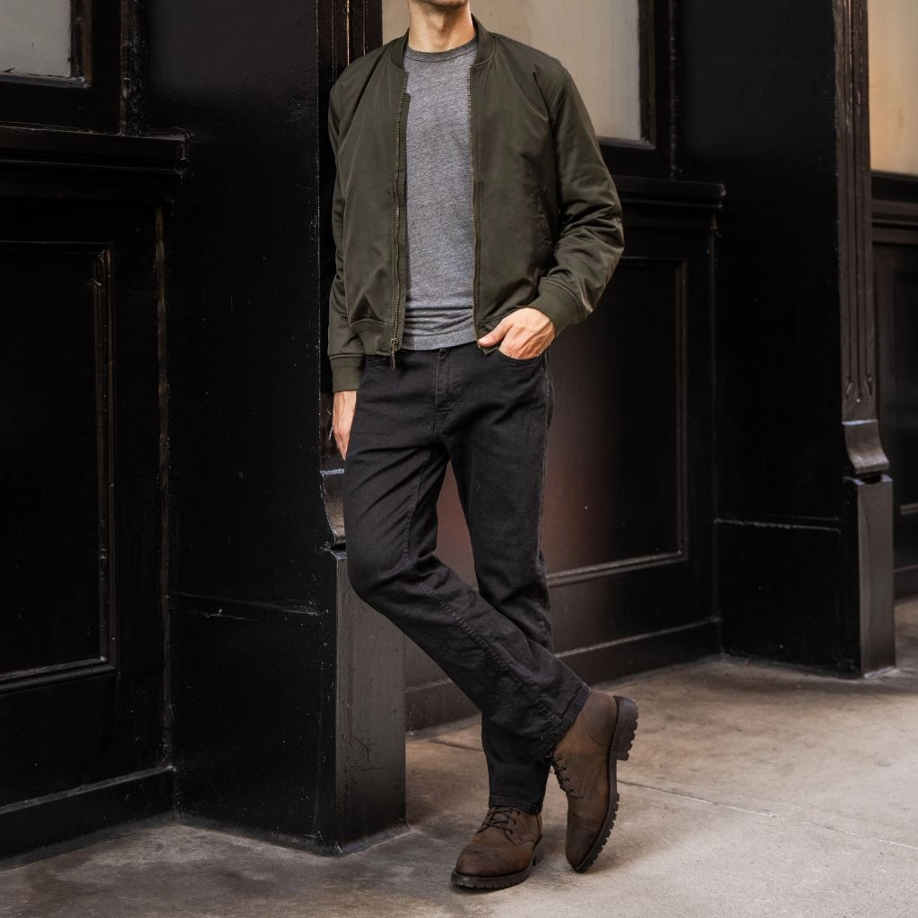 Dresser Softshell Fabric Union Bomber Jacket | Olive