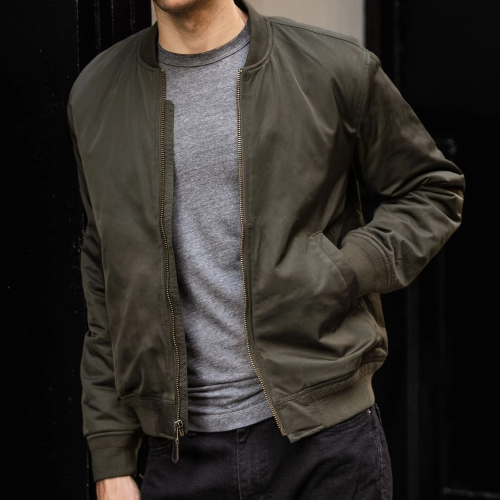 Union Bomber Jacket | Olive slim fit Corduroy