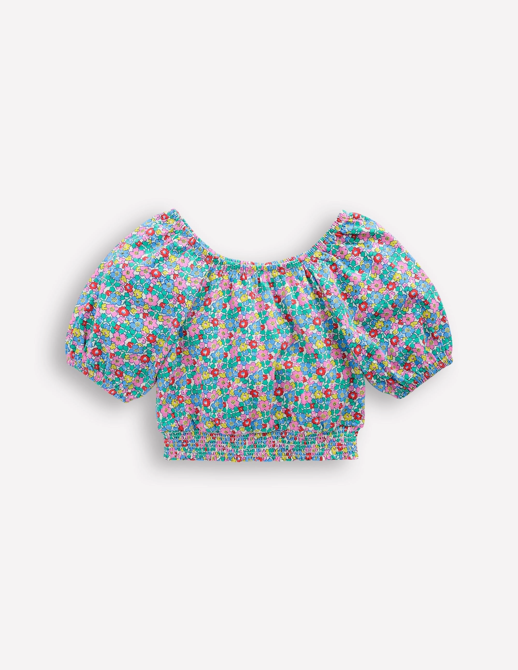 Bubble Top-Multi Flowerbed Chill Vibes Comfy Fit
