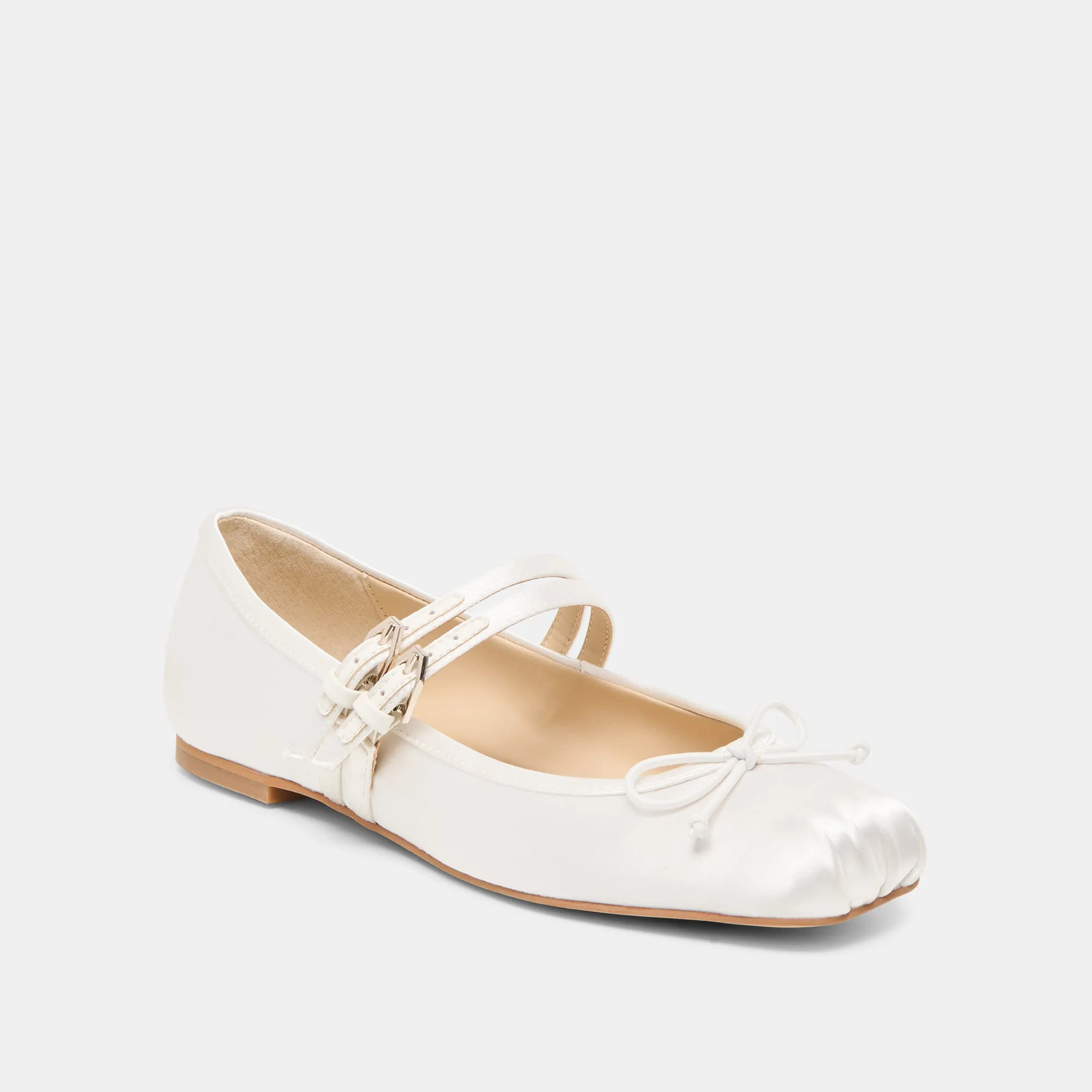 GIBSEN BALLET FLATS TRUE WHITE SATIN Photo Mode