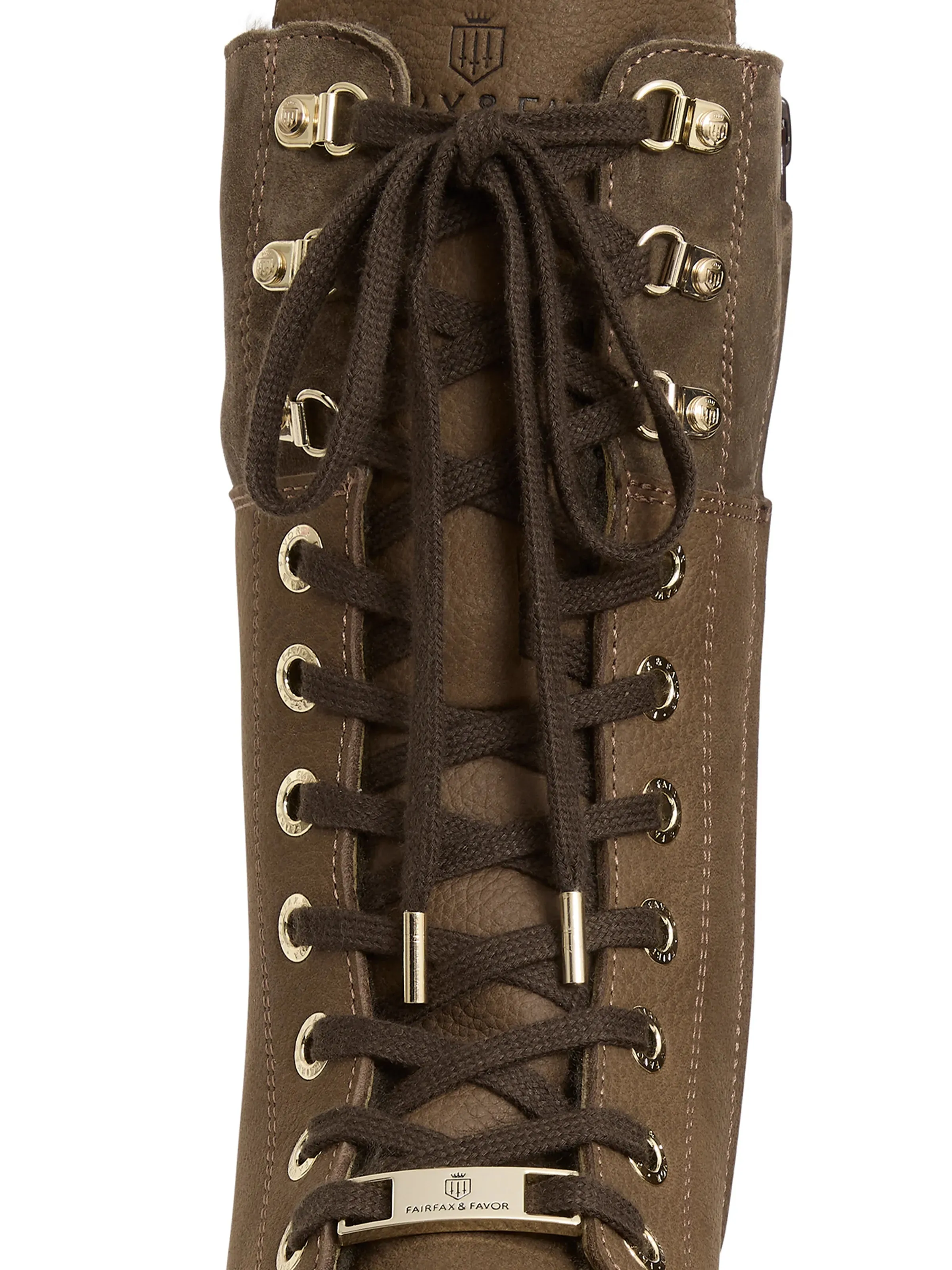 Padded Interior Rainy Day Commuter Heavy Duty Support Knee High Shearling Lined Anglesey - Chocolate Nubuck