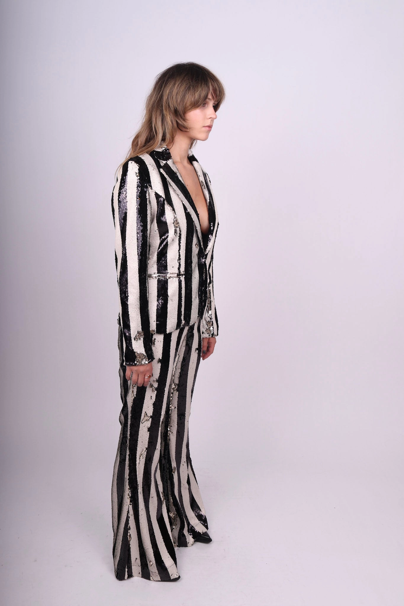 Stain Resistant Neutral Any Old Iron Stripped Suit