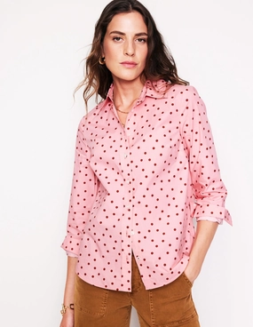 Sienna Cotton Shirt-Almond Pink, Sparse Spot Soft Lining