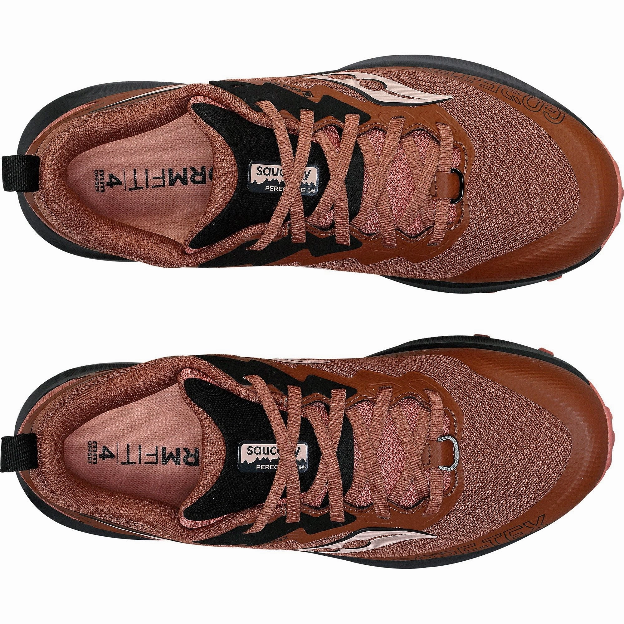 Compression Web Bracing Saucony Peregrine 14 GORE-TEX Womens Trail Running Shoes - Red