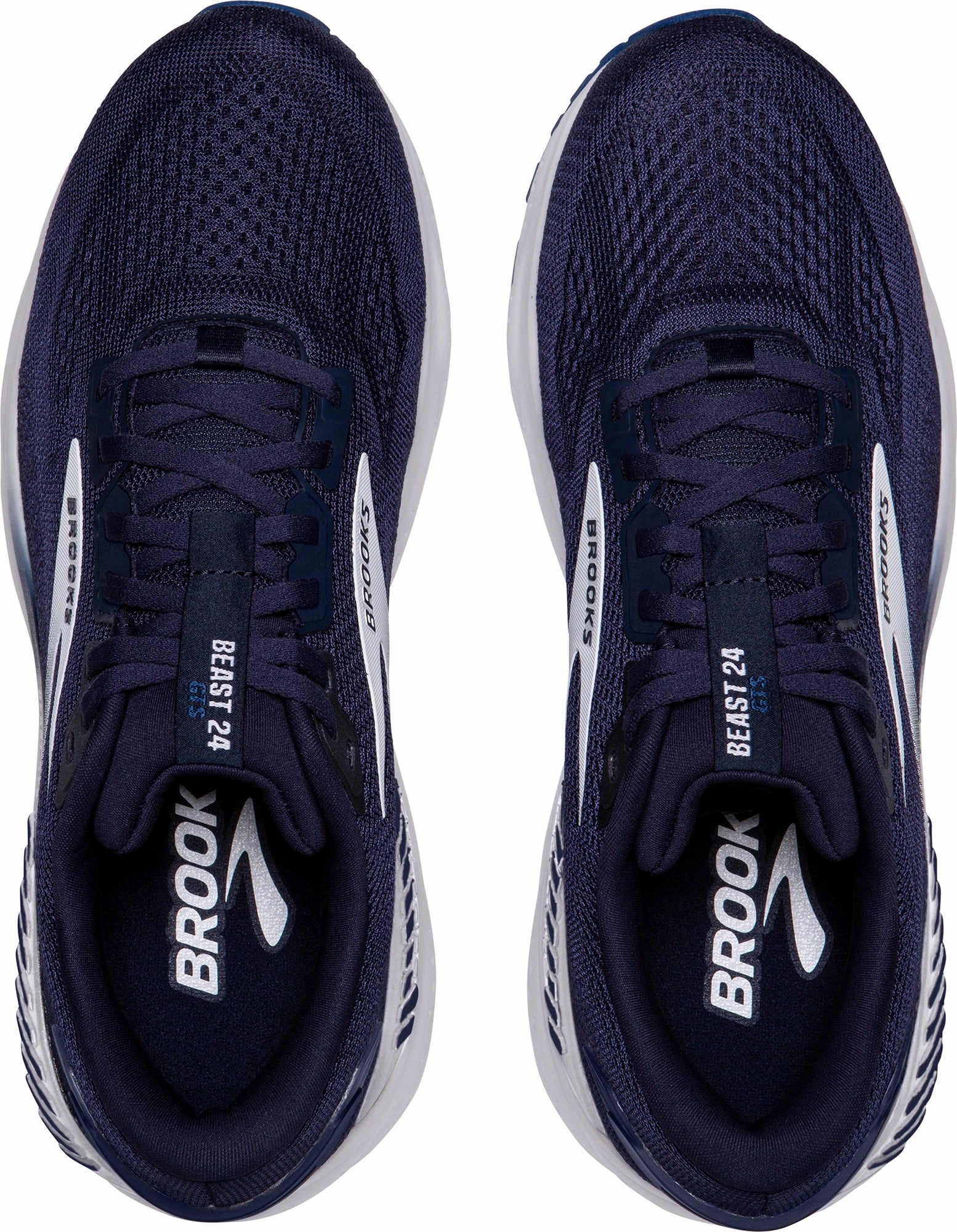 Brooks Beast GTS 24 WIDE FIT Mens Running Shoes - Navy Uneven terrain