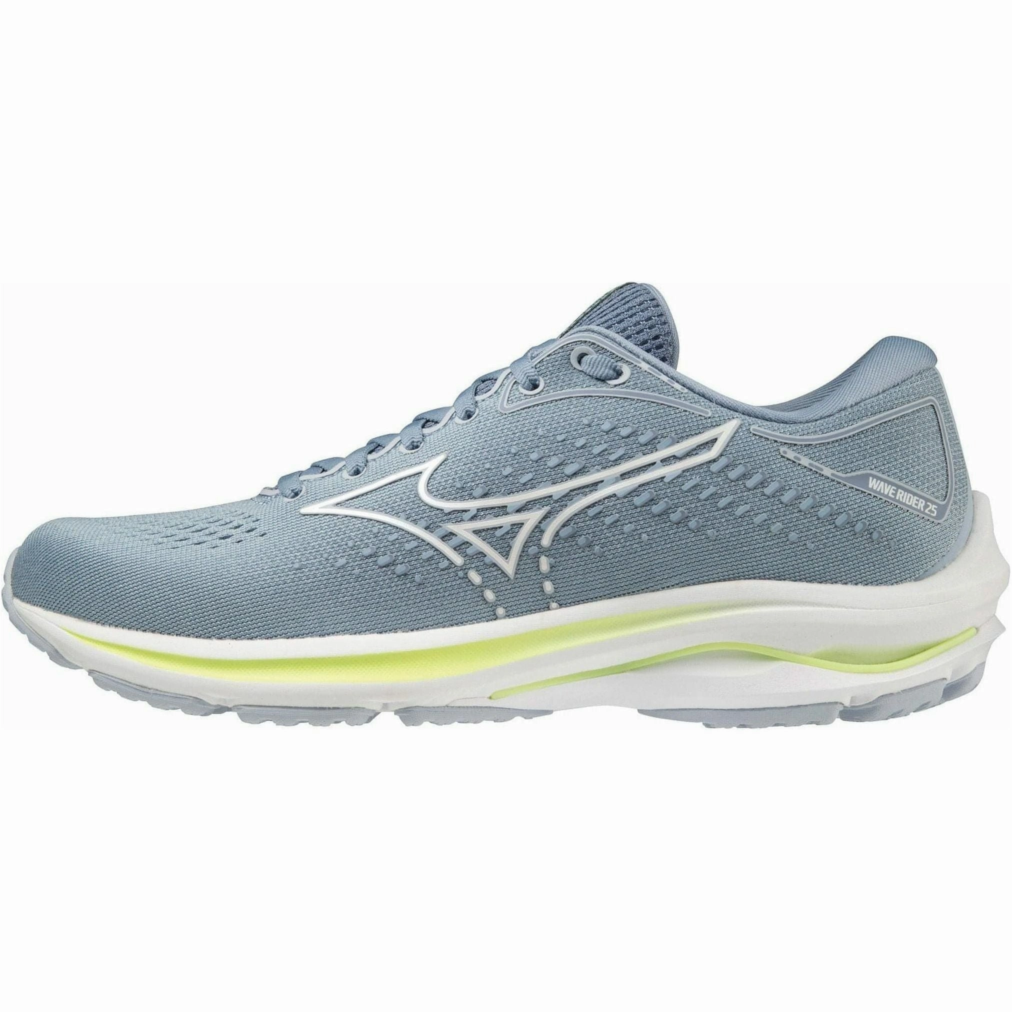 Durable Reinforcement Mizuno Wave Rider 25 Womens Running Shoes - Blue