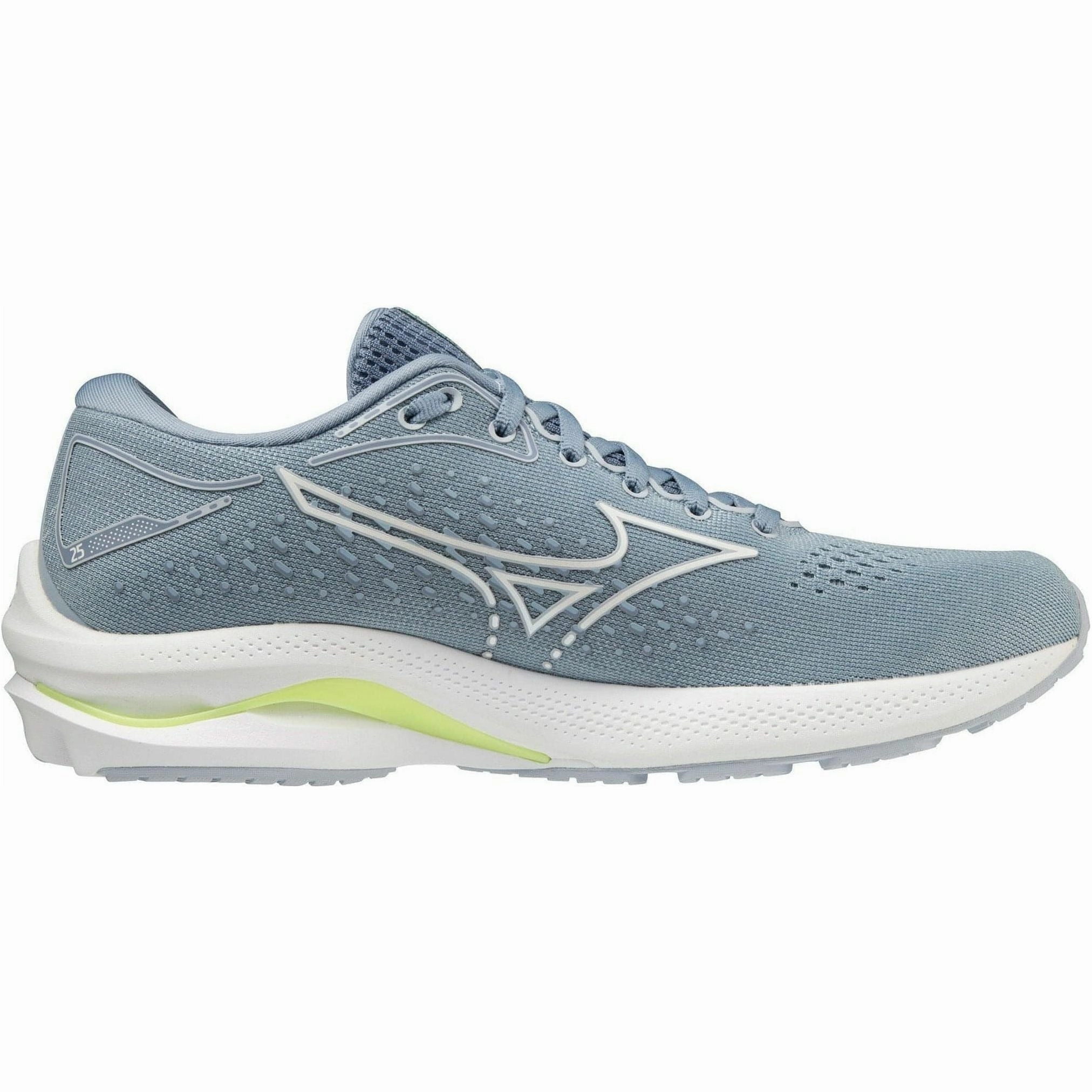 Wi - Fi - enabled Mizuno Wave Rider 25 Womens Running Shoes - Blue