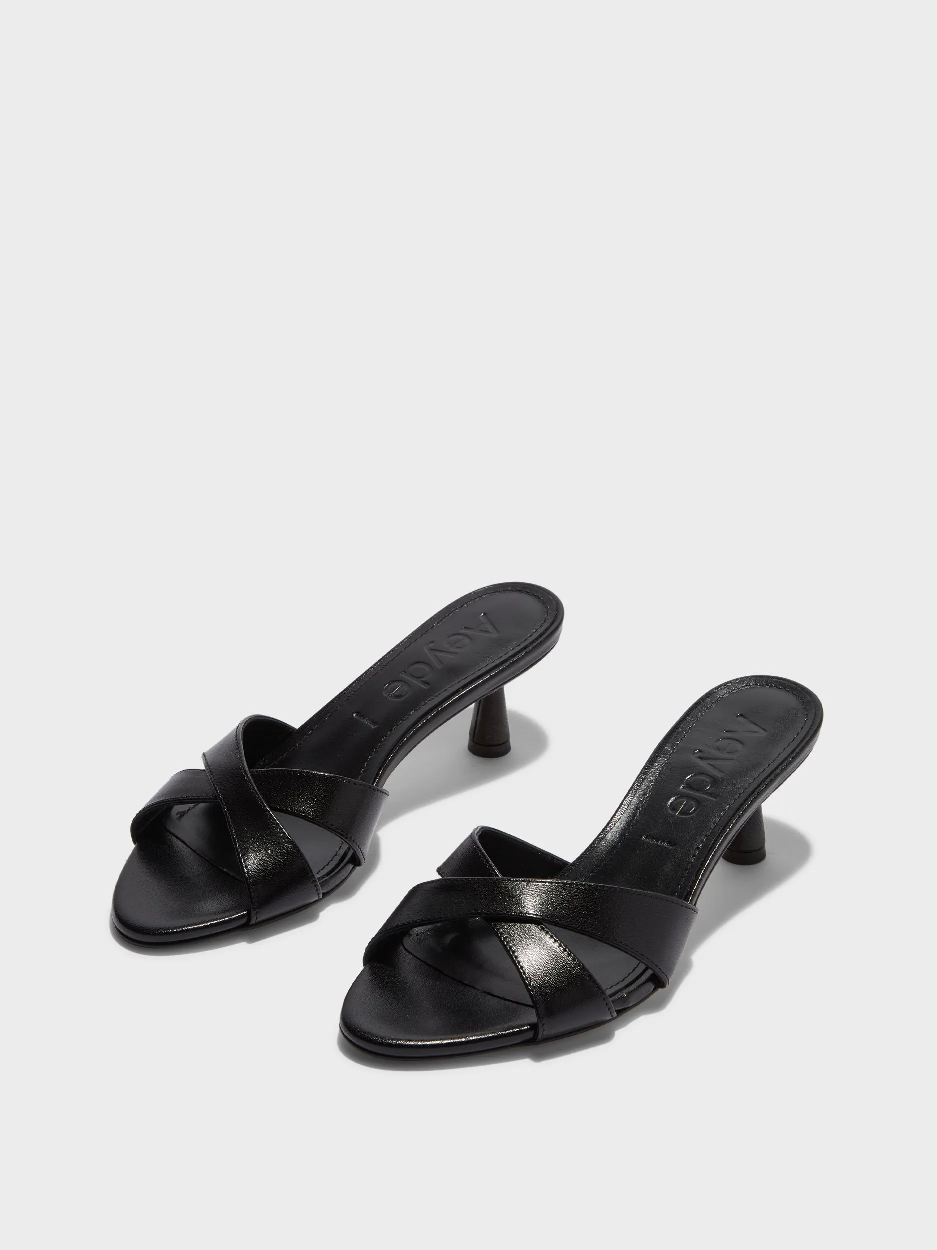 Red High Heels for Weddings Vero Leather Mules