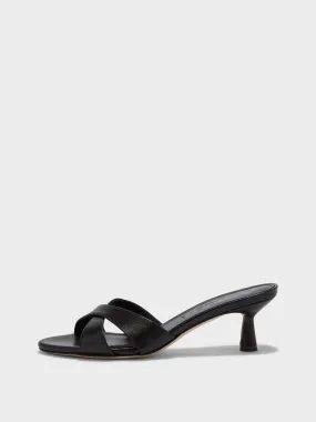 Luxury Wedding Pumps Classic Black Heels Vero Leather Mules