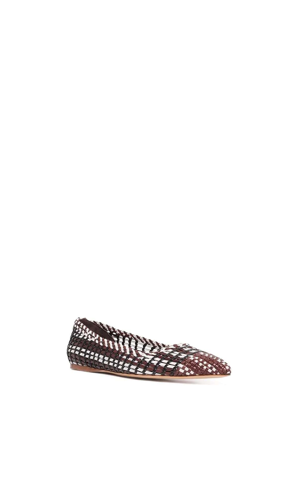 Light Show Camp Glow Aurora Braided Flat Shoe in Chocolate Multi Leather
