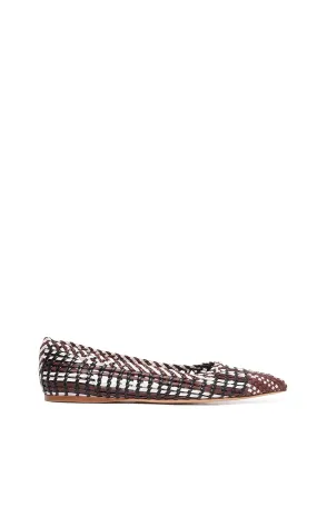 Shop Glow Aurora Braided Flat Shoe in Chocolate Multi Leather