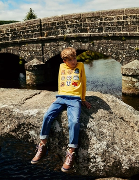 simple design Pull-On Jeans-Mid Wash